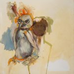 Owl and King o/c 48" x 49" 2010