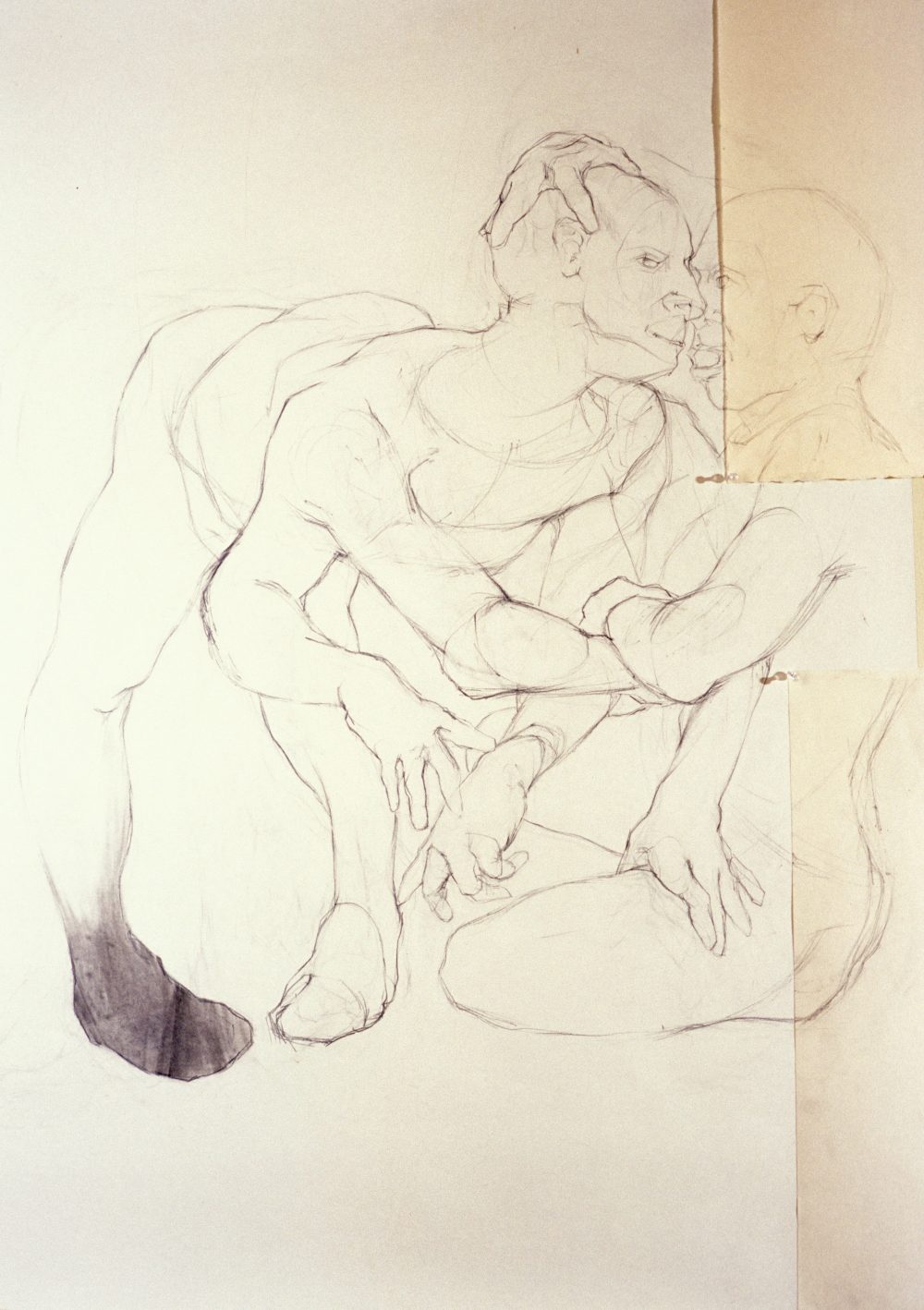 figurative drawing
graphite on paper
48" x 56" 
2002