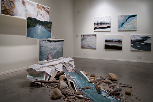 ROW project
Julie Castonguay installation w/
Boukje Elzinga paintings in background
2010